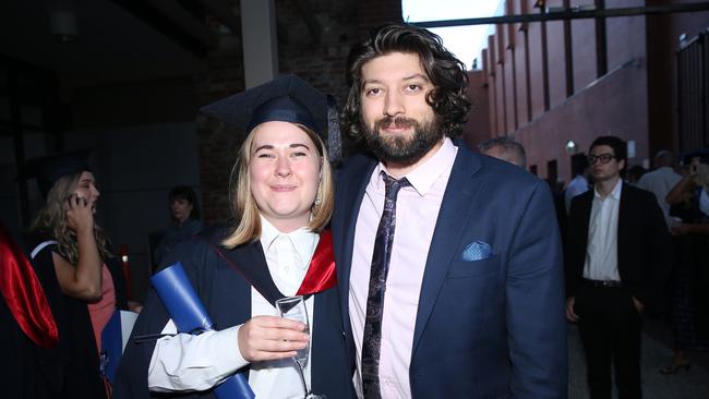 Merryn Bryne and Aditya Putcha celebrate graduation. Picture: Alan Barber
