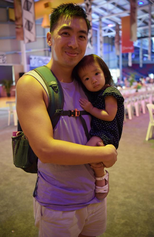 Lawrence Lee with daughter Hannah Lee at the Festival of Us celebrations on Australia Day 2023. Picture: (A)manda Parkinson