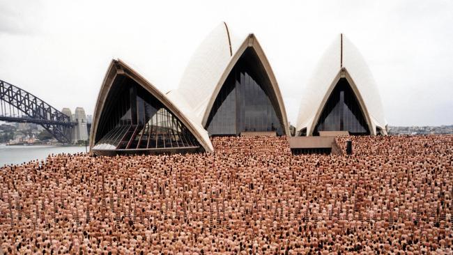 Spencer Tunick's work 'Sydney' from 2010. Picture: Spencer Tunick