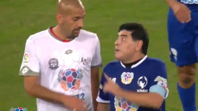 Juan Sebastian Veron and Diego Maradona.