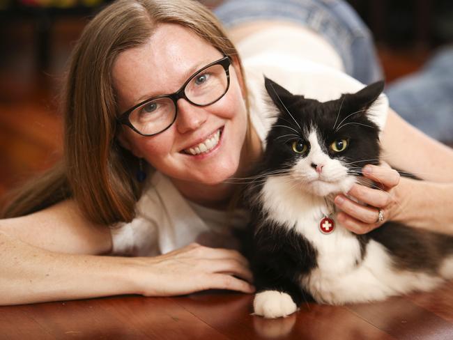 Vet Anne Fawcett with Hero. She said cat’s kidney’s of fail before their other organs.