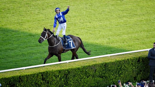 Winx and Hugh Bowman at Royal Randwick — the scene of some of their greatest triumphs.