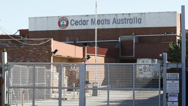 Health authorities decided that Cedar Meats Australia was ‘not considered an exposure site’ because the first infected employee ‘had not been at work while infectious’. Picture: Getty.