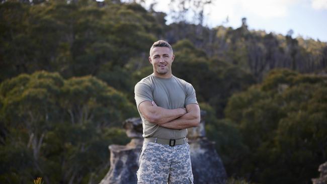 Burgess on the set of SAS Australia. Picture: Jeremy Grieve