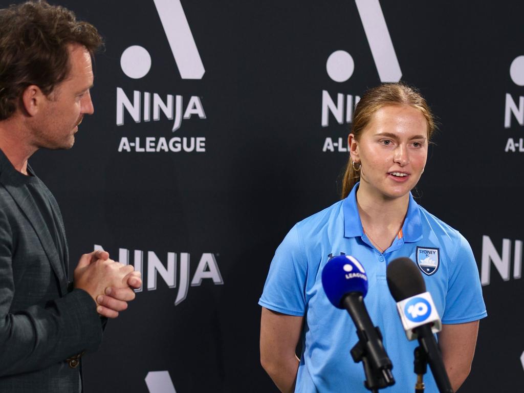 Maddie Caspers of Sydney FC at the launch of the Ninja A-League Women. Picture: A-Leagues