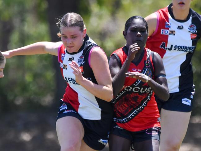 The Southern Districts women will play the Tiwi Bombers in Round 16 of the 2023-24 NTFL season. Picture: Tymunna Clements / AFLNT Media