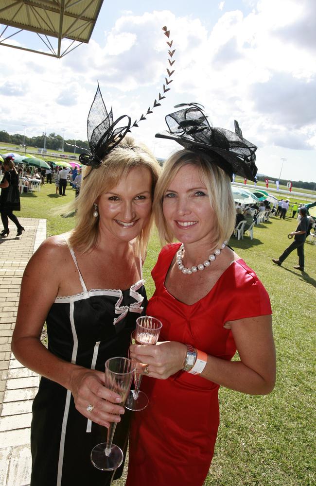 Kylie Leach and Kerri Buckley at the 2009 event. Picture: Barry Leddicoat
