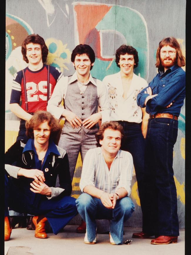 Glenn Shorrock (front right) with the original members of the Little River Band in 1976.