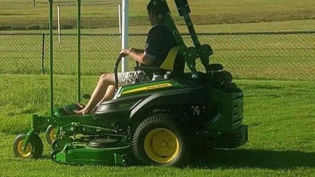 A post from the Bethania Rams Club after this lawnmower was stolen.