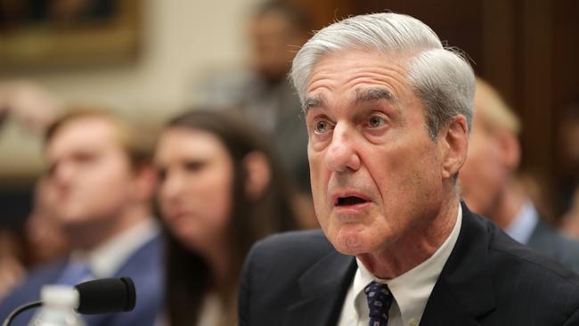 Former special counsel Robert Mueller testifies before the House Intelligence Committee. Picture: AFP