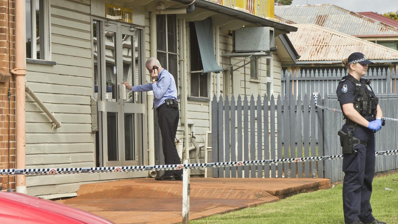 Police on scene shortly after the incident at the Gowrie Road Hotel in the early hours of May 17, 2019.