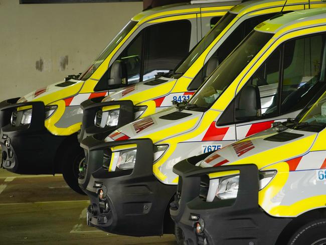 MELBOURNE AUSTRALIA - NewsWire Photos AUGUST 31, 2024: Generic photo of Ambulances at the Royal Melbourne Hospital Picture: NewsWire / Luis Enrique Ascui