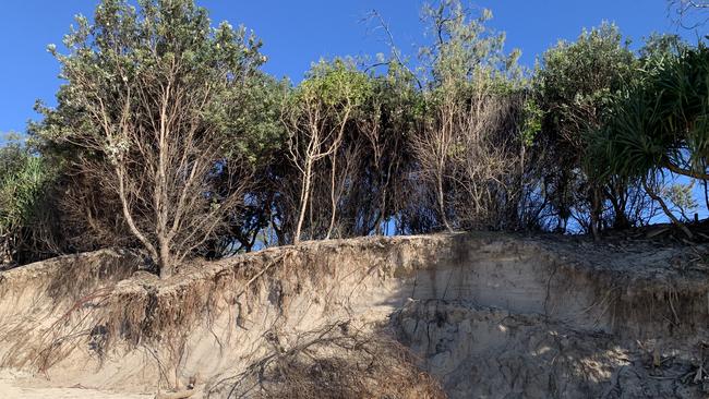 Erosion in Byron Bay, June 7, 2021. Picture: Liana Boss