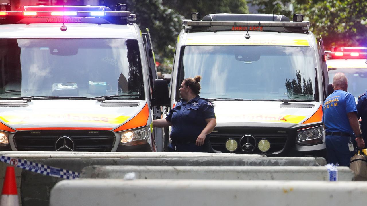 A 27-year-old man is in critical condition after he crashed into a guard rail, with traffic on Sydney’s M4 brought to a halt. Picture: NCA NewsWire / Gaye Gerard