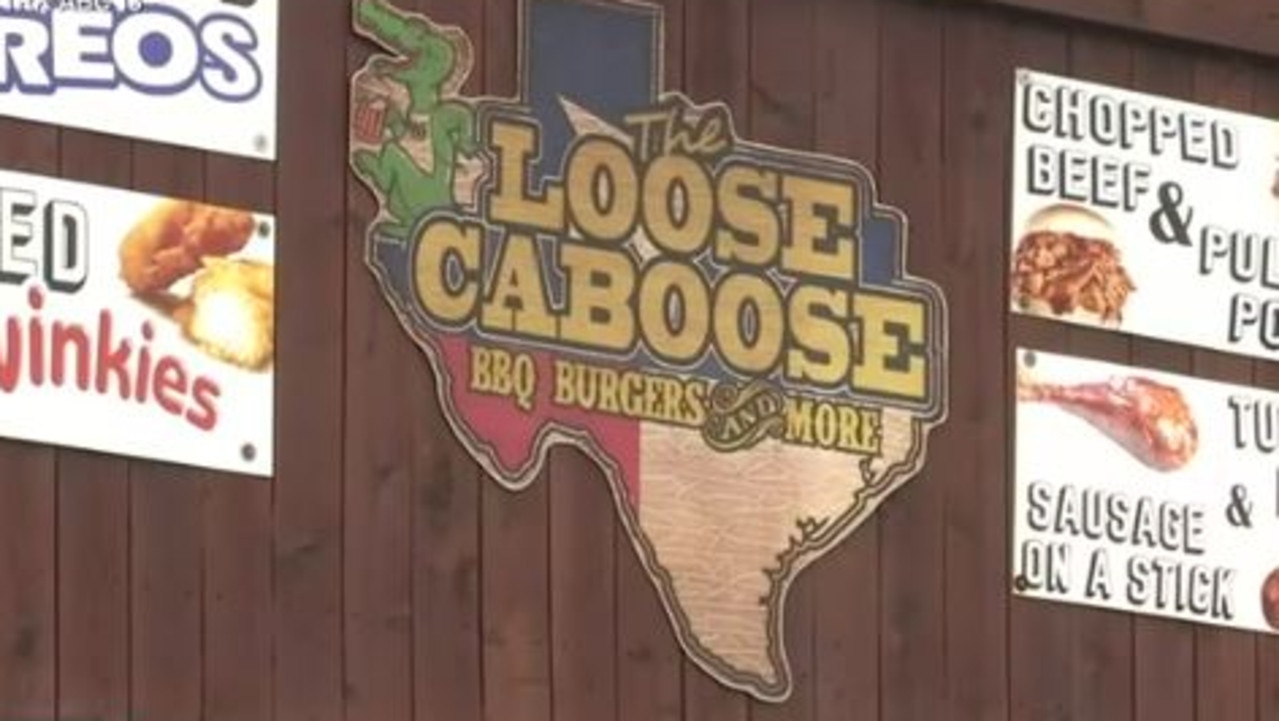 The attack took place on Saturday at The Loose Caboose restaurant in Old Town Spring, Texas. Picture: KTRK ABC 13