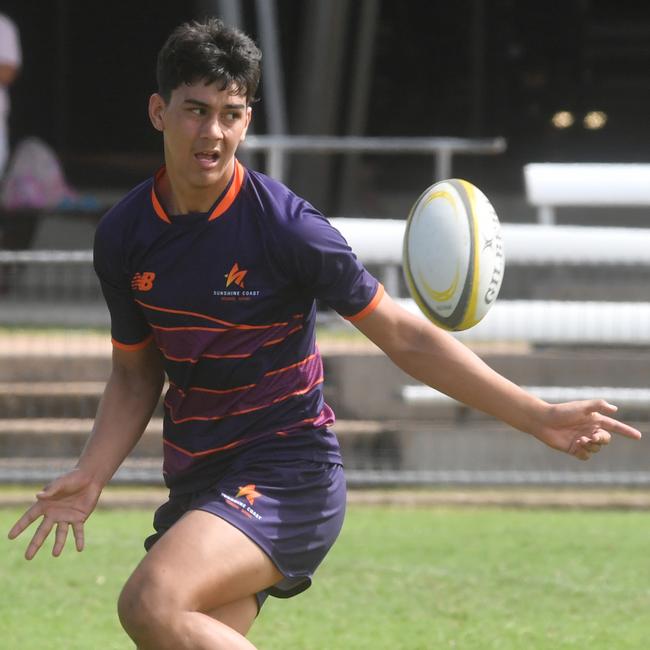 QLD Rugby Union State Championships (17-18 years boys) at the Townsville Sports Precinct. Friday May 23. Sunshine Coast against Metro West. Picture: Evan Morgan