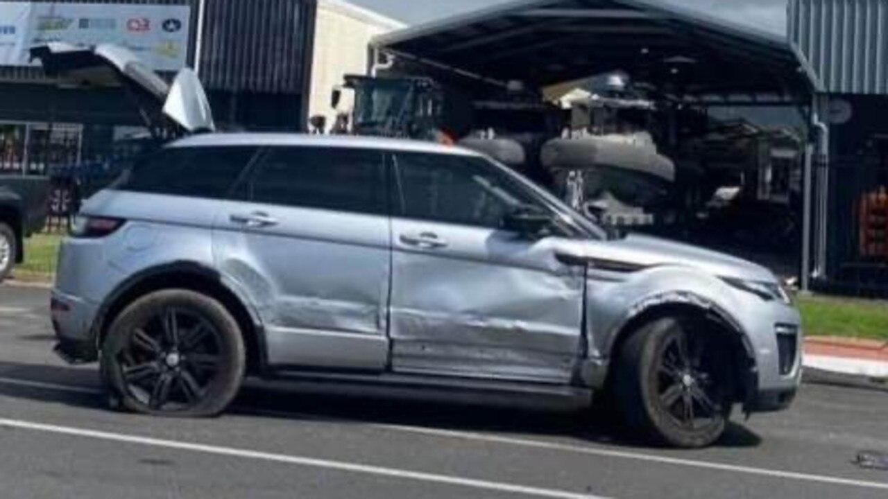 On Wednesday four alleged offenders were arrested after a stolen Range Rover crashed on Lyons St. Picture: Supplied