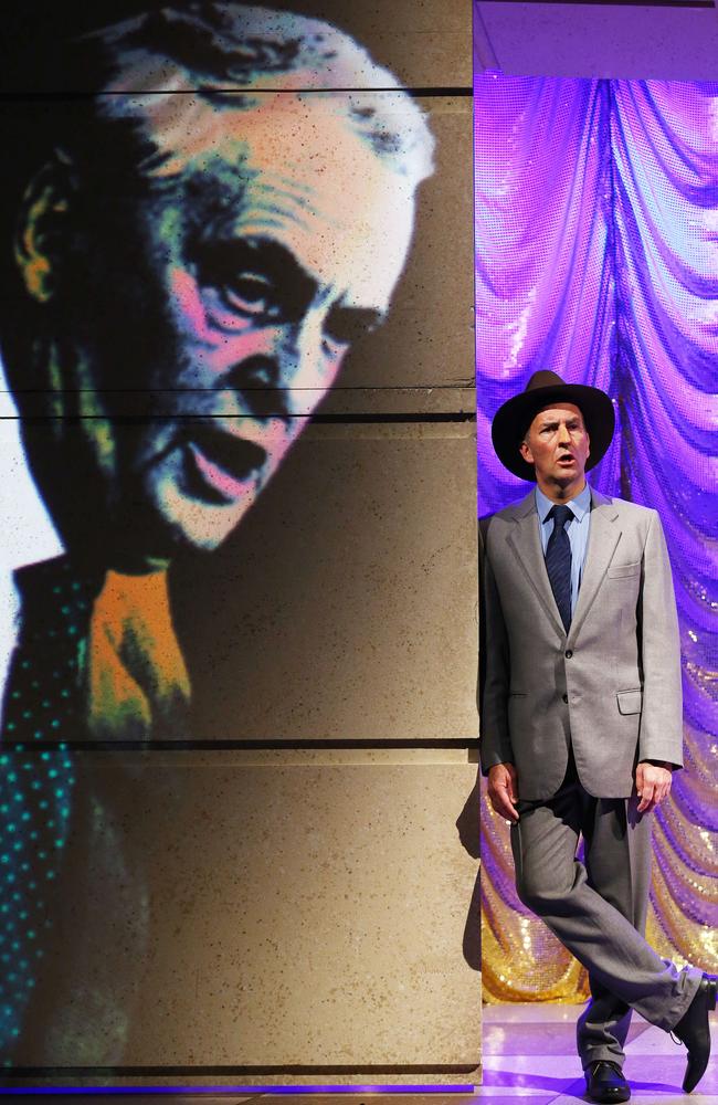 Actors Colin Lane poses during a photo shoot at the Brisbane Powerhouse for Joh For PM. Picture: Liam Kidston