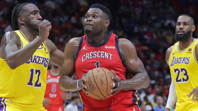 Zion Williamson was playing the game of his life until his injury. Photo: Jonathan Bachman/Getty Images/AFP.