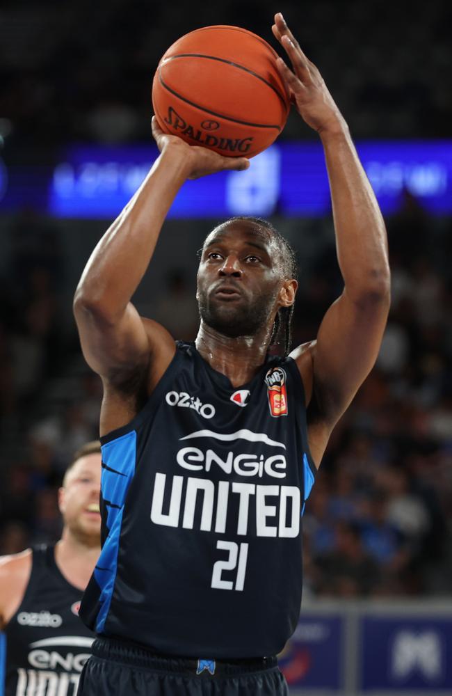 Melbourne United’s Ian Clark racked up 31 points by three-quarter time. Picture: Getty Images