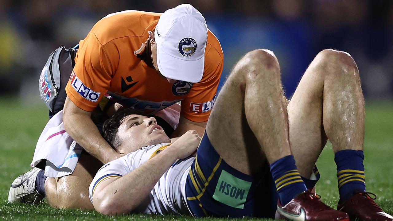 Mitchell Moses faces an anxious wait to see if he will be free to play next week. Picture: Matt King/Getty Images