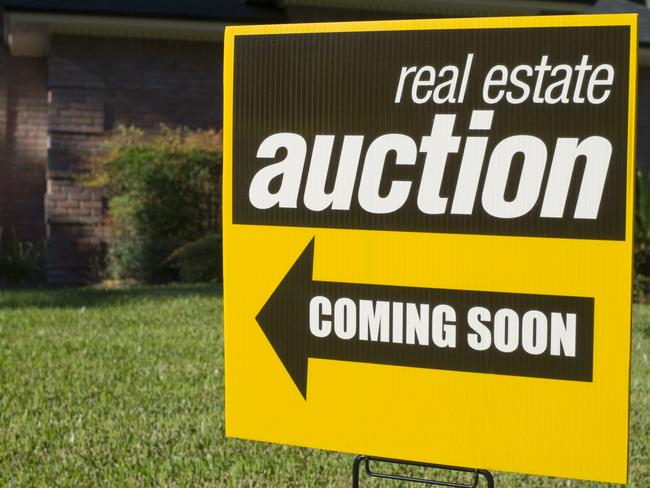 Real estate auction sign