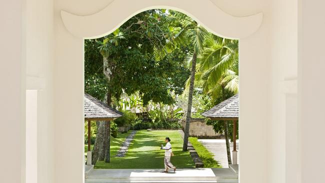 The courtyard at the resort.