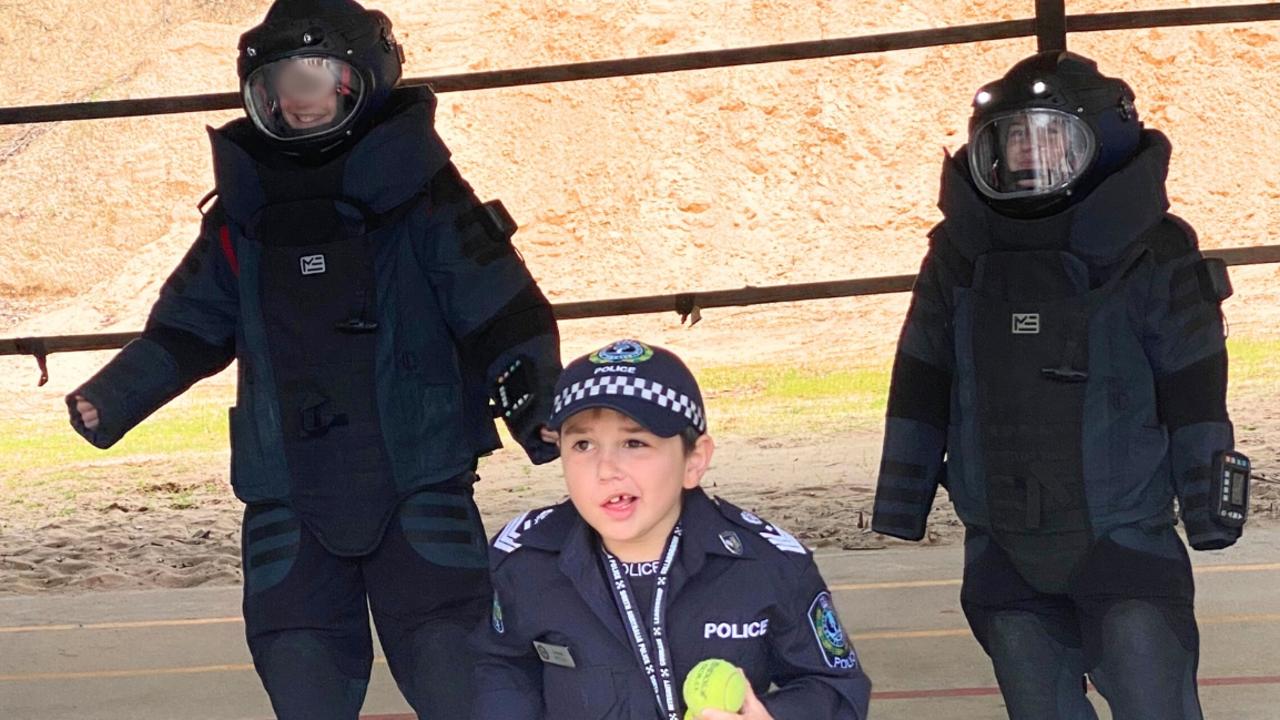 What a blast! Sgt Sammy Scully explodes with joy in third cop shift