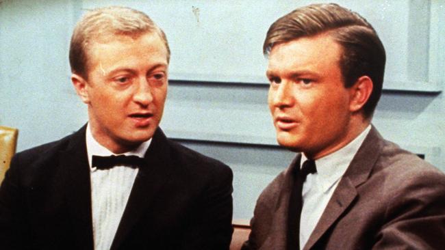 TV presenter Graham Kennedy with Bert Newton.