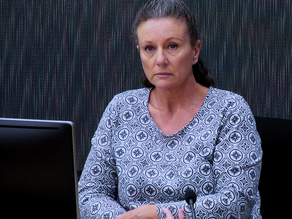 Kathleen Folbigg appears via video link during a convictions inquiry. Picture: AAP