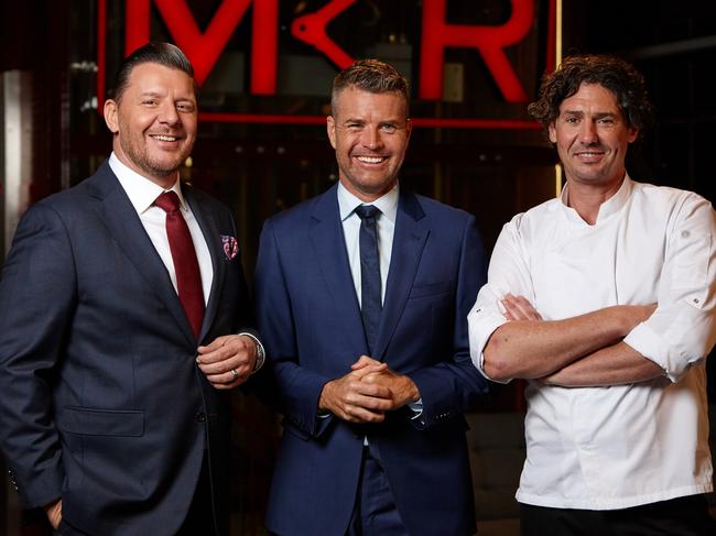 MKR judges Manu Feildel, Pete Evans and Colin Fassnidge.