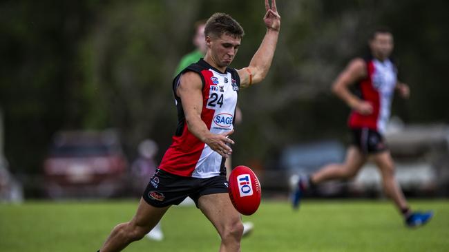 Will Sexton playing for Southern Districts in the 2024-25 NTFL season. Picture: Patch Clapp / AFLNT Media