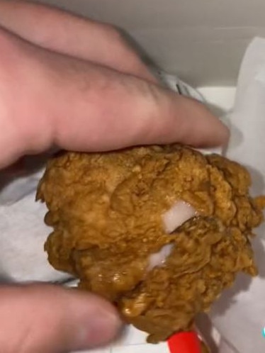 It now contains two pieces of boneless chicken. Picture: TikTok/@KFCSam