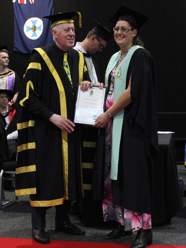 Jennifer Rawlins graduated with a Bachelor of Nursing at the CQUniversity graduation ceremony in Bundaberg on December 14, 2023.