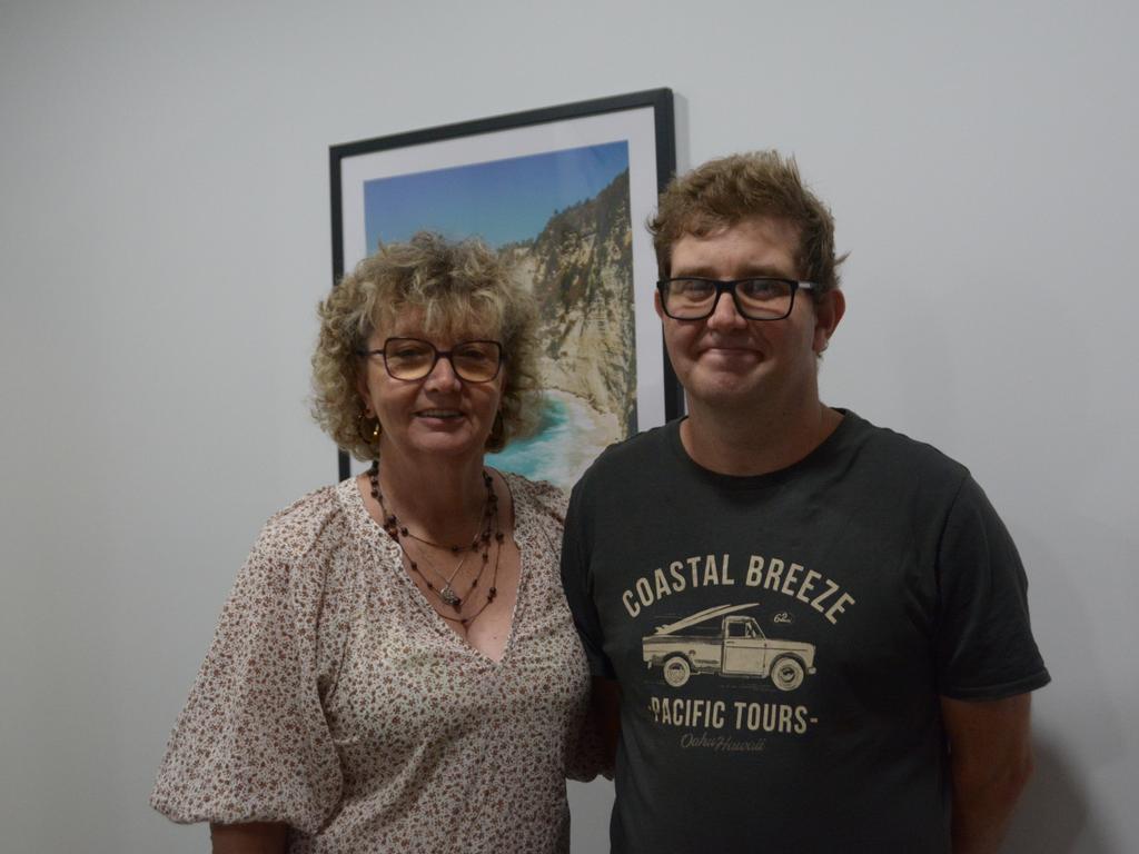 Proud mum Christine (L) with her son Sam (R) and the opening of Endeavour Warwick's new service hub on Palmerin Street.