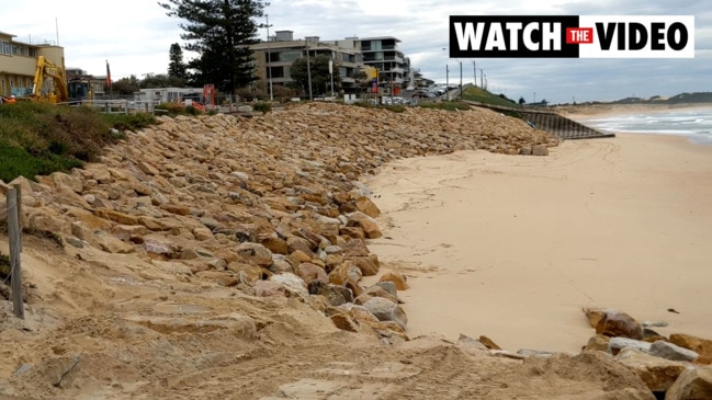 Rocks dumped on Cronulla Beach