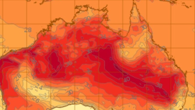 Queensland's heatwave will persist over the next 48 hours after record temperatures on Thursday. Picture: BOM