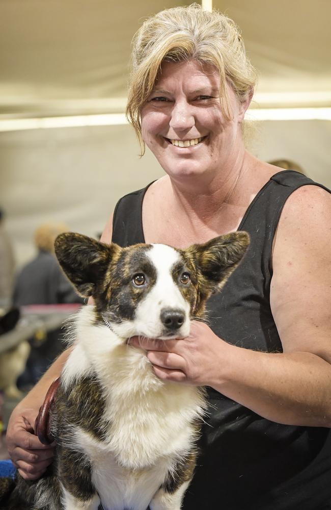 Rebecca Jamieson with her Cardigan Welsh Corgi called Flurry. Picture: Roy VanDerVegt