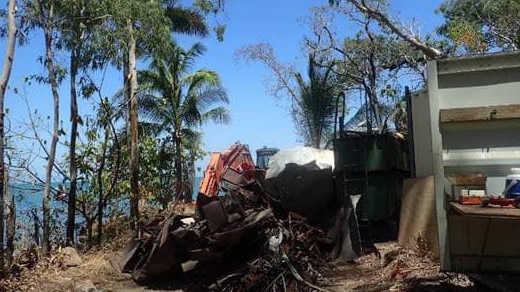 The clean-up of abandoned Cape Richards resort has got underway on Hinchinbrook Island.