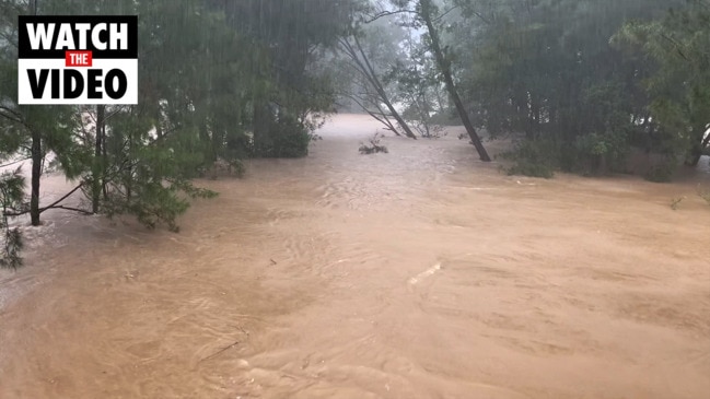 The Orara River is experiencing moderate flooding