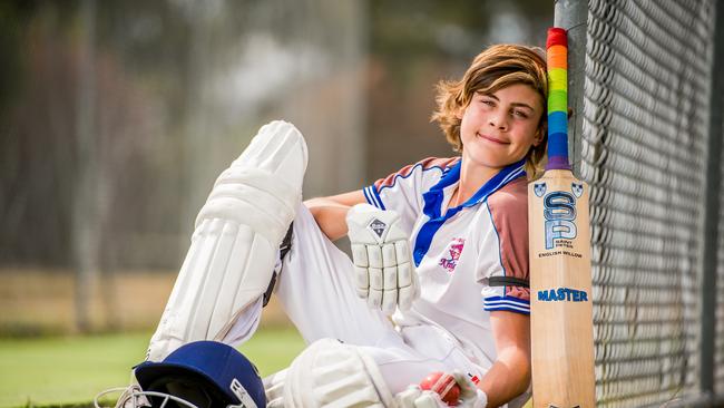 Melbourne schoolboy Jessie Smyth who scored an unbeaten 238 said he was inspired by the tragic death of fellow cricketer Luke Batty. He wore a black armband and observed a minute's silence in tribute.