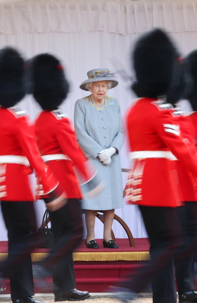 Queen Elizabeth II during a military ceremony in the Quadrangle of Windsor Castle. Picture: Getty Images