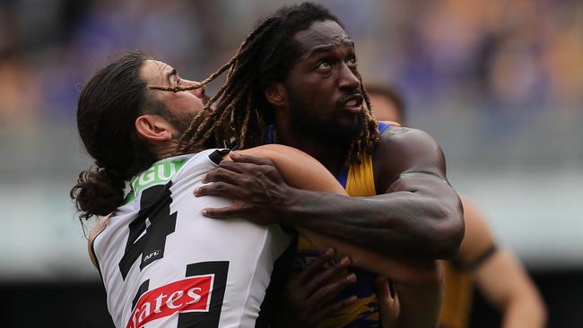 The Brodie Grundy-Nic Naitanui will again be key in week one of the finals. Picture: Paul Kane/Getty Images)