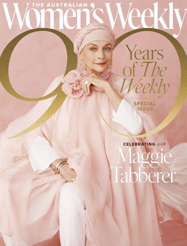 The legendary Maggie Tabberer on the 90th cover of Australian Women’s Weekly aged 86. Photo: Supplied / Australian Women's Weekly