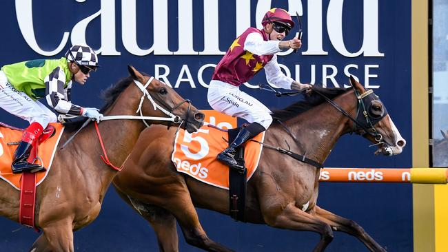 Streets of Avalon winning the CF Orr Stakes in February at Caulfield. Picture: Racing Photos