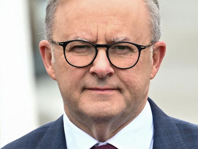 Australia's Prime Minister Anthony Albanese arrives at Hiroshima airport in Mihara, Hiroshima prefecture on May 19, 2023, to attend the first day of the G7 Leaders' Summit. (Photo by Philip FONG / AFP)