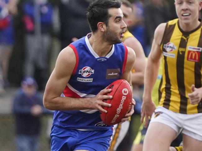 EFL Premier Division football 2022: South Croydon v Rowville at Cheong Park. Brayden Kilpatrick (South Croydon). Picture: Valeriu Campan