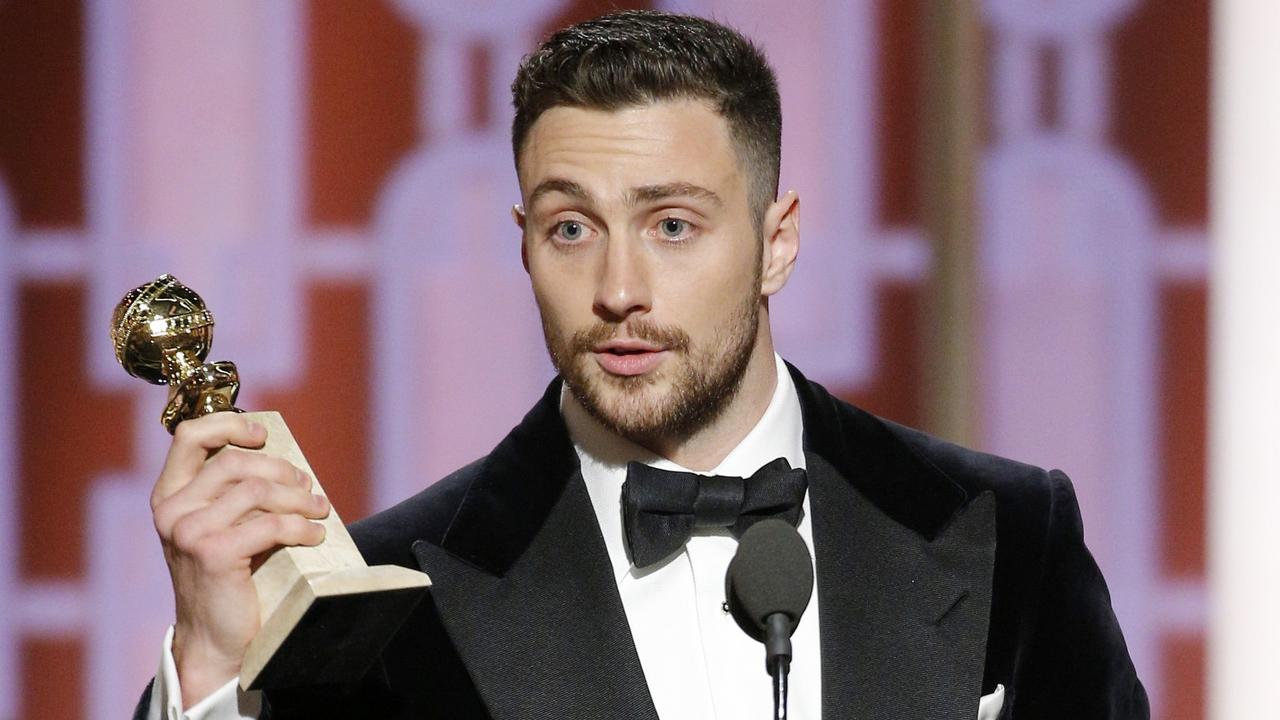 Aaron Taylor-Johnson (pictured here after winning a statue at the 2017 Golden Globes) is the frontrunner to replace Craig. Picture: Paul Drinkwater/NBCUniversal via Getty Images