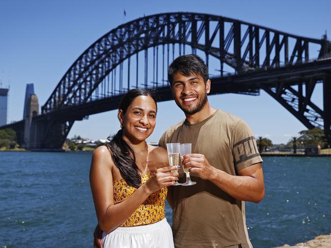 Karan Dayal with his wife Aditi Das. Picture: Sam Ruttyn