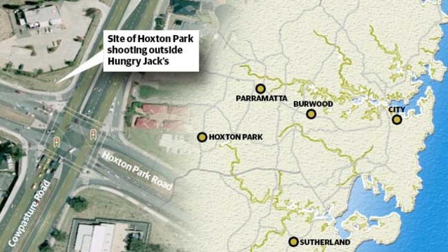 A map shows the site of the shooting.